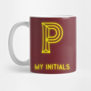 Letter P Letter Art Mug